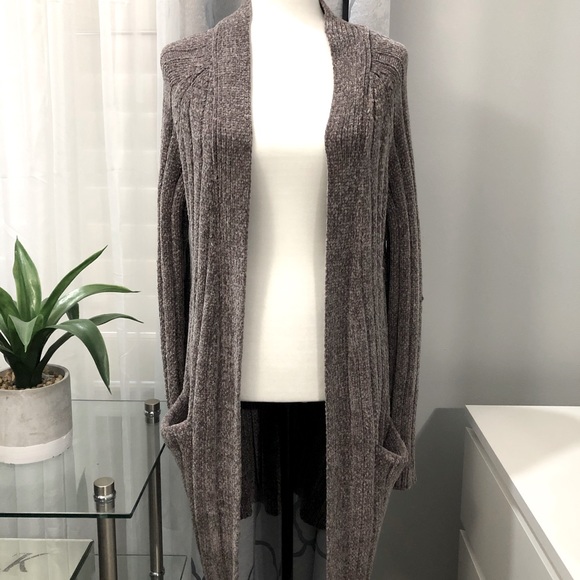 Fuzzy Grey Cardigan - Picture 1 of 3
